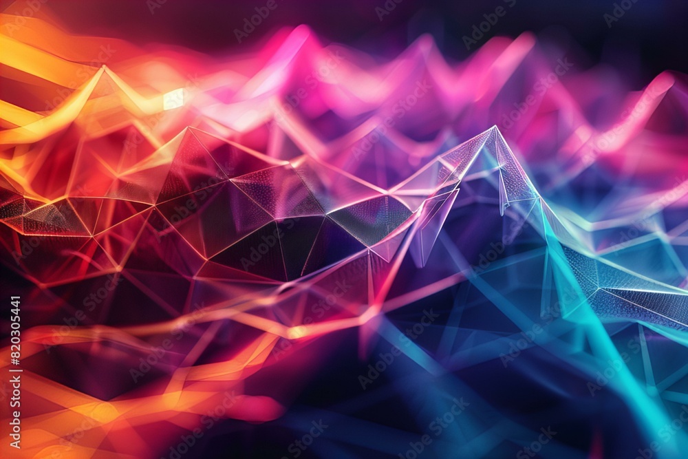 Abstract geometric 3d art background with colorful shapes Abstract geometric 3d art background with colorful shapes