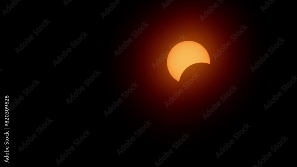 Vidéo Stock Total solar eclipse occurred in America and Canada in April
