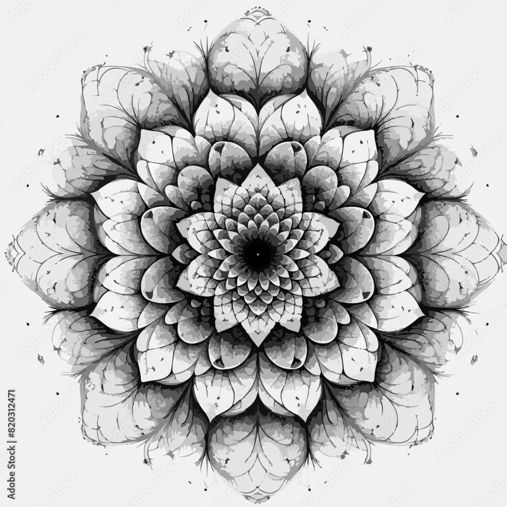Three colors trace of a flower fractal Three colors trace of a flower fractal