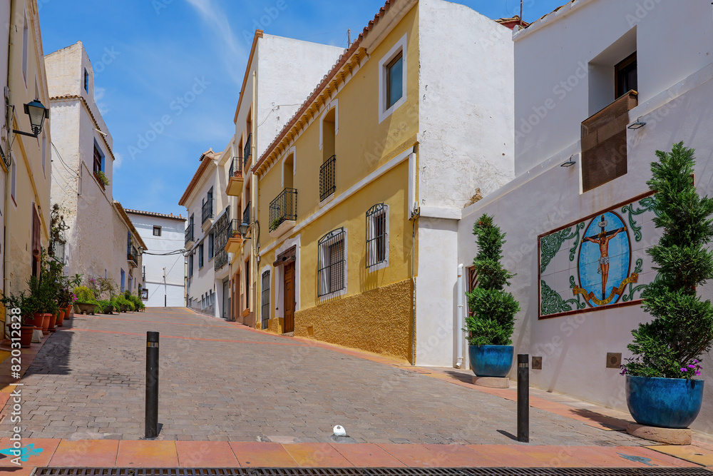Fototapeta premium Calpe (Calp) Costa Blanca, Historische Altstadt