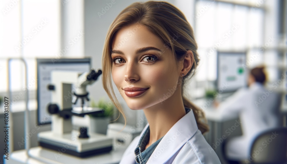 Professional Female Scientist in Laboratory Setting