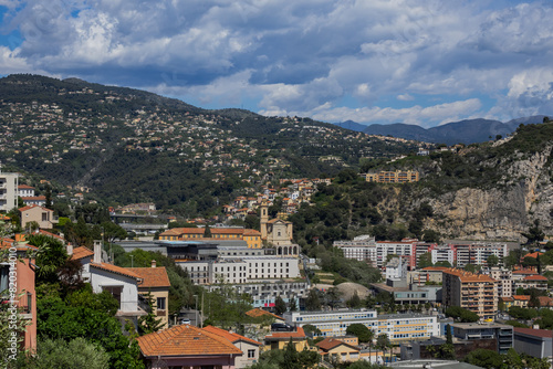 Panoramic view of City of Nice. Nice - luxury resort of French Riviera, France.