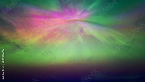 Beautiful colorful sky  colors of northern lights  aurora