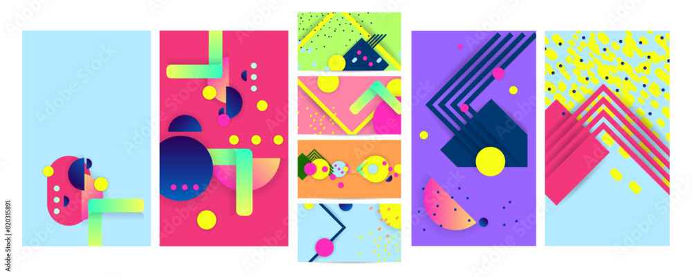 Summer Set geometric colors fluid shapes eps 10. Flowing and liquid abstract gradient background for banner, poster or book. Vector design Summer Set geometric colors fluid shapes eps 10. Flowing and liquid abstract gradient background for banner, poster or book. Vector design