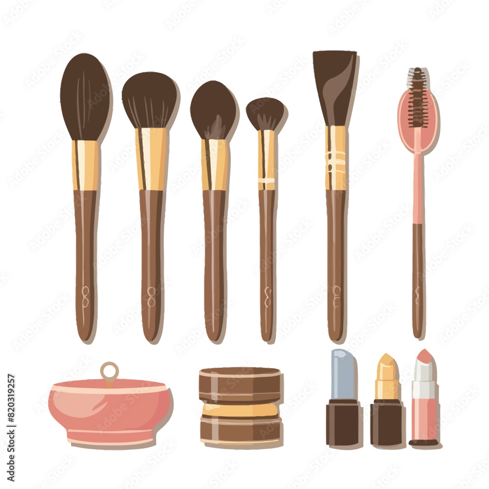 vector illustrations for collection brushes for beauty accessories with different colors
vector illustrations for collection brushes for beauty accessories with different colors