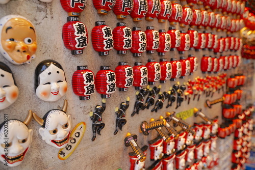 日本の東京、浅草のお土産や風景
