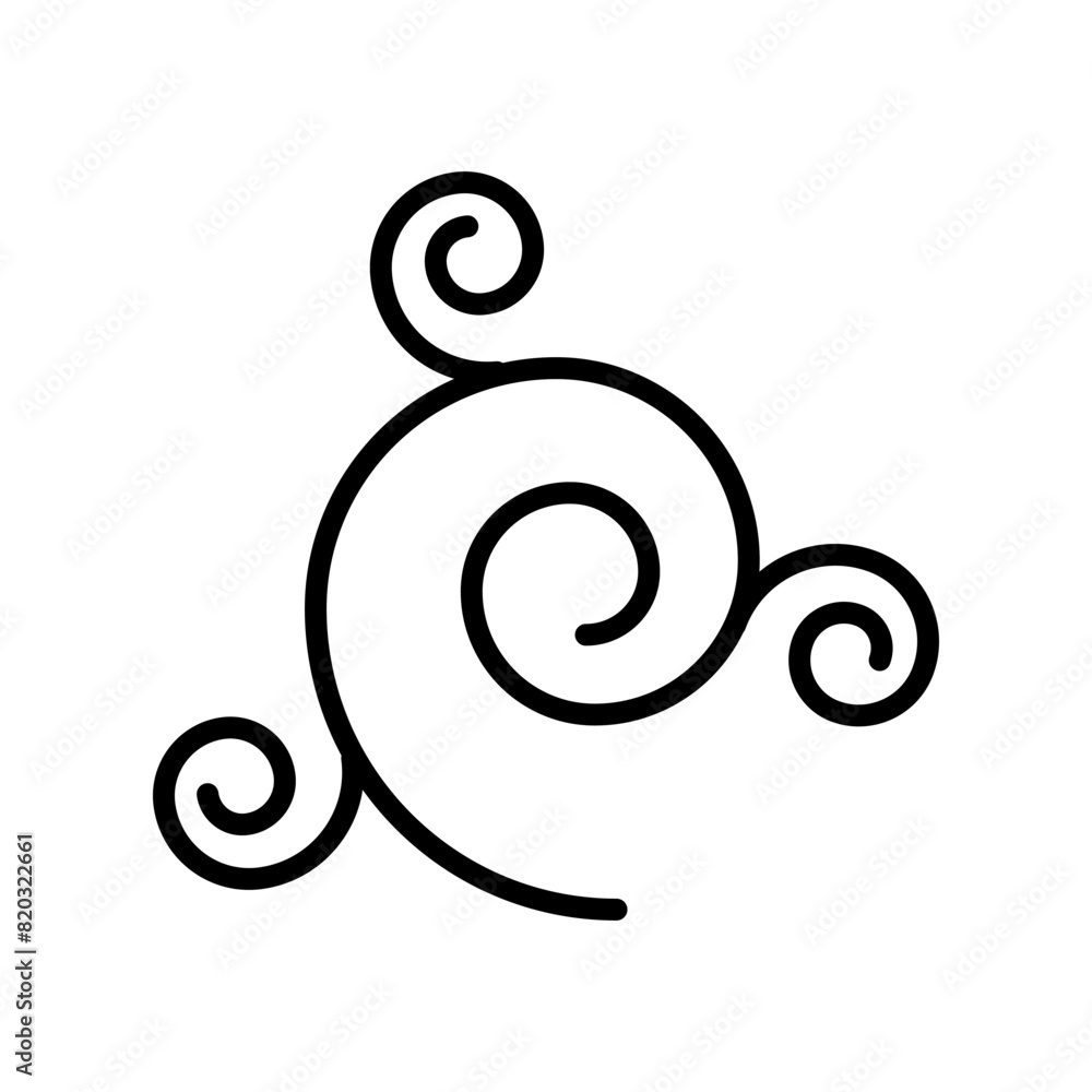 Swirl decoration icon template Swirl decoration icon template