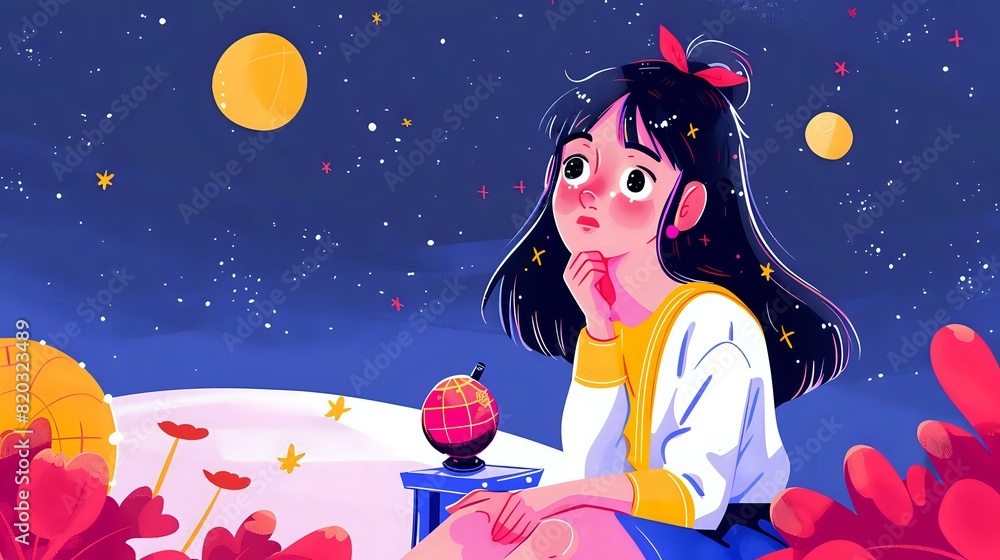 Woman's Profound Fascination with the Stars Woman's Profound Fascination with the Stars