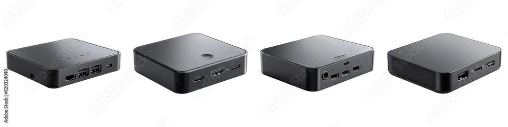 Streaming Media Player isolated on transparent png background. Generative ai Streaming Media Player isolated on transparent png background. Generative ai