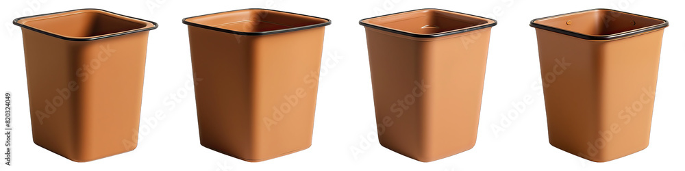 Waste Basket isolated on transparent png background. Generative ai Waste Basket isolated on transparent png background. Generative ai