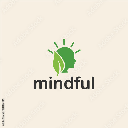 mindful nature vector logo