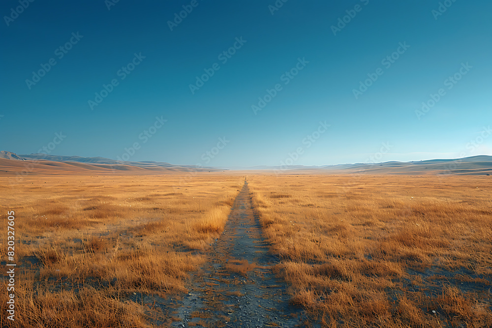 Fototapeta premium Blue Horizon Aerial Drone Photography: Empty Canvas and Open Spaces
