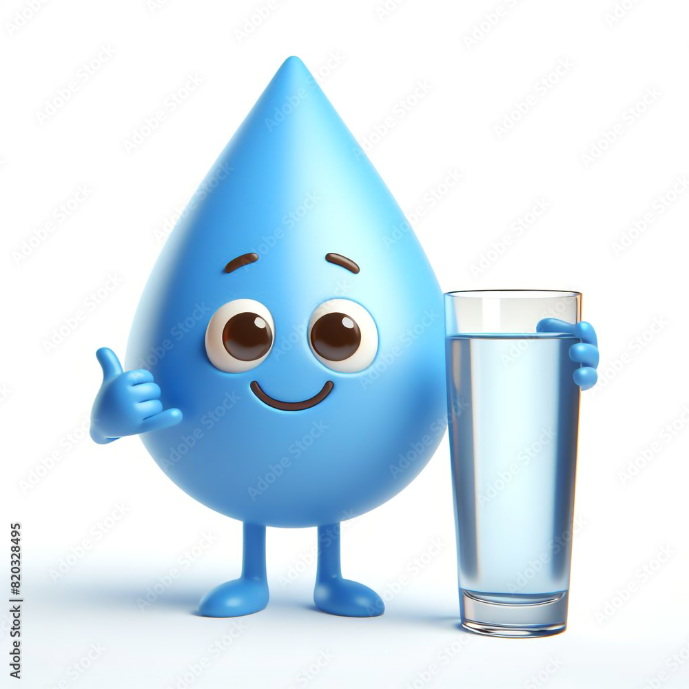 Water drops cartoon. Draws attention to climate change and water ...