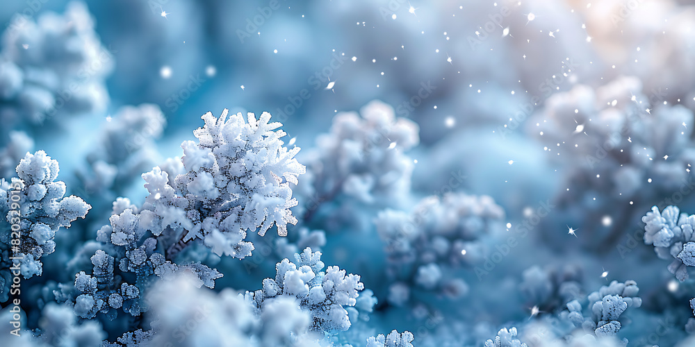 Majestic Snowflakes Against a Pristine Background Majestic Snowflakes Against a Pristine Background