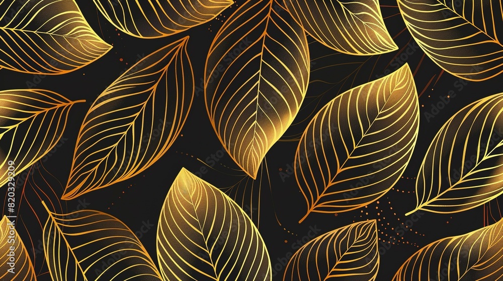 leaves botanical modern Golden Embodies the Essence of Art Deco leaves botanical modern Golden Embodies the Essence of Art Deco
