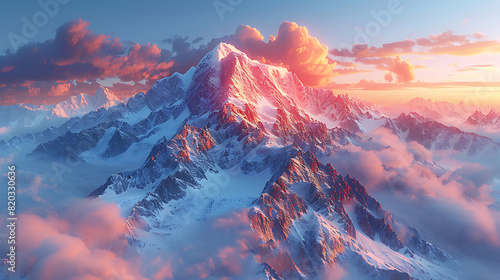 Explore the Beauty of Mountainscapes: Empty Canvas for Your Next Project #820330636