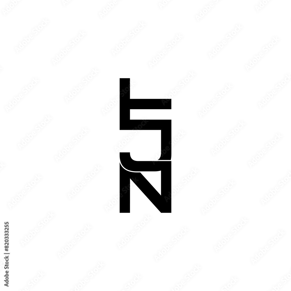 tjn lettering initial monogram logo design tjn lettering initial monogram logo design