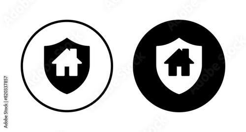 Home insurance icon vector isolated on white background. home protection icon