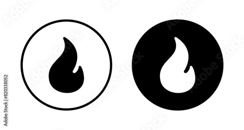 Fire icon vector isolated on white background. Fire flame icon template. Fire flames symbol vector