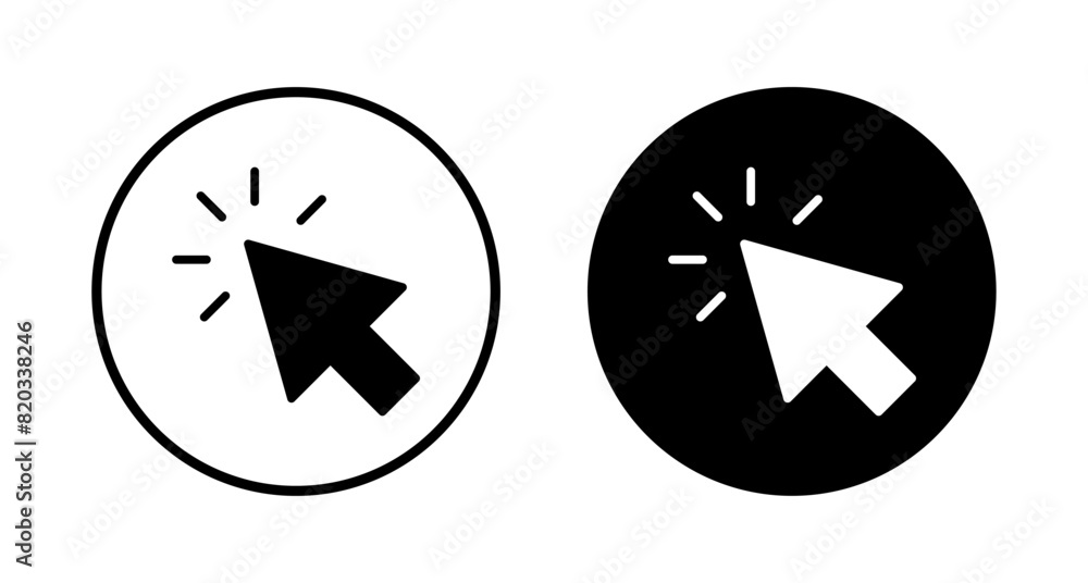 Click icon vector isolated on white background. Cursor icon. Computer mouse click cursor black arrow icons. pointer arrow Click icon vector isolated on white background. Cursor icon. Computer mouse click cursor black arrow icons. pointer arrow