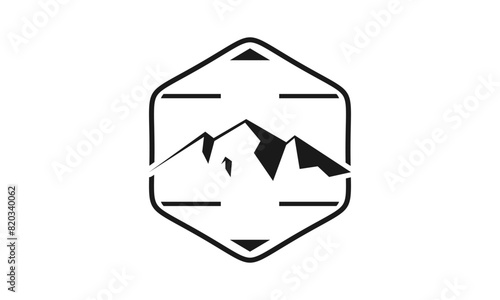 Simple mountain illustration design vector