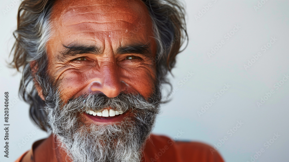Close-Up Portrait of a Bearded Man Close-Up Portrait of a Bearded Man
