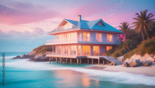 ocean villa with view for vacation and resort summer luxury beach house the beautiful of the sea 24