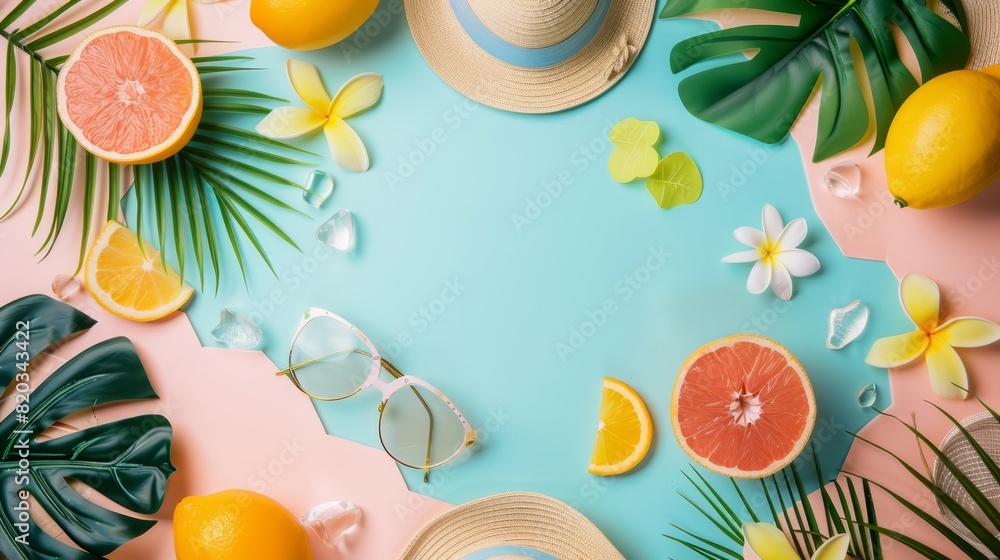 Summer day background concept with copy space. The concept of beautiful sea Summer day background concept with copy space. The concept of beautiful sea