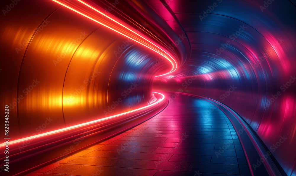 Bright Light-Filled Tunnel. Bright Light-Filled Tunnel.