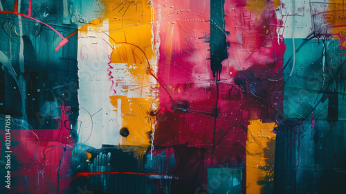 Vibrant Abstract Painting With Multitude of Colors