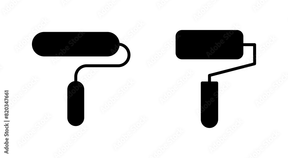 Paint icon set. paint brush icon vector. paint roller icon vector Paint icon set. paint brush icon vector. paint roller icon vector