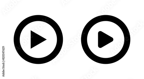 Free Download Play Icon set. Play button vector icon - GFXLoad