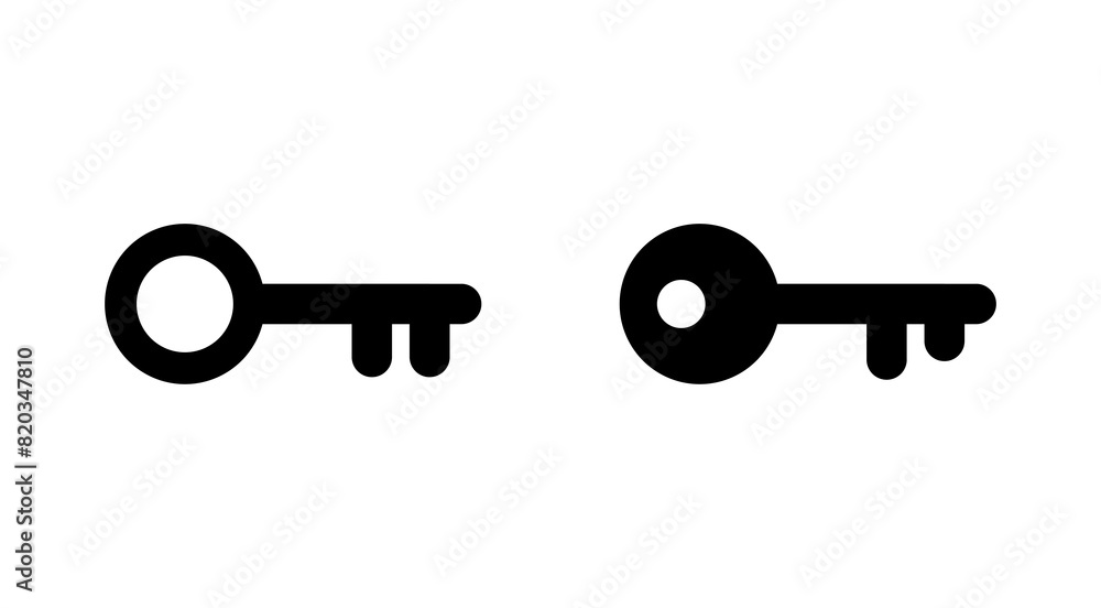 Key icon set. Key vector icon. Key symbol Key icon set. Key vector icon. Key symbol