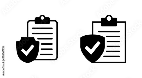 Insurance icon set. insurance symbol vector