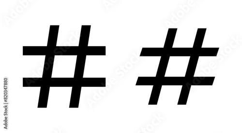 Hashtag icon set. hashtag symbol