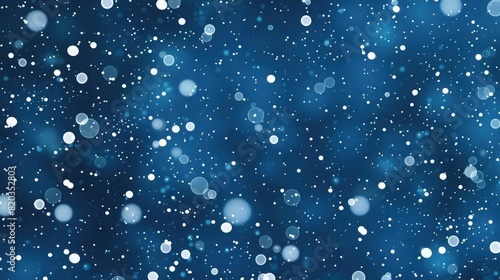 A pattern of white dots on a dark blue background, glowing lights, with high resolution, high quality, and high detail