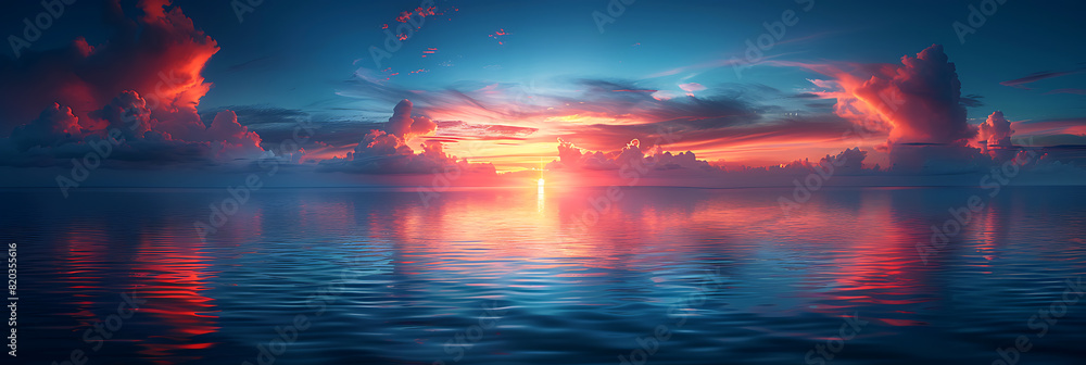 Customizable Sunrise-Sunset Scene on Expansive Canvas Customizable Sunrise-Sunset Scene on Expansive Canvas