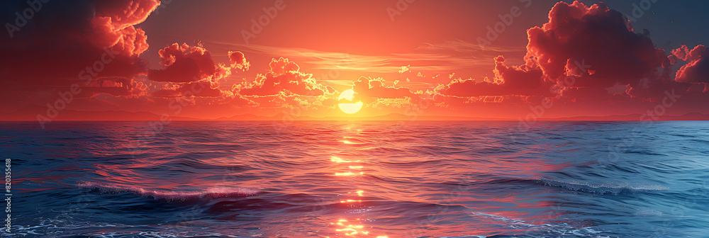 Fototapeta premium Personalizable Sunrise-Sunset Scene Canvas Art