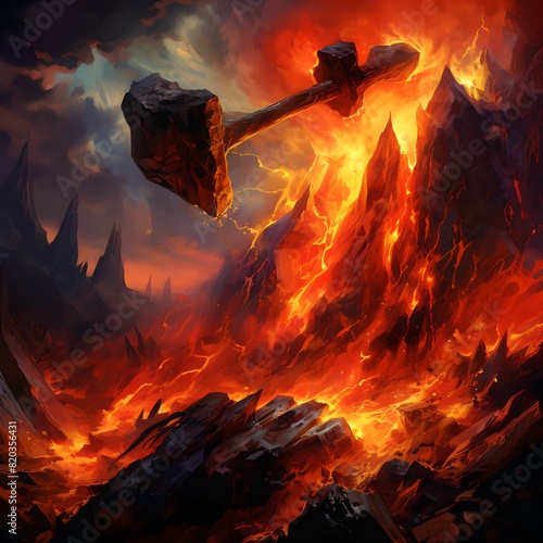 Molten Hammer in Fiery Cavern