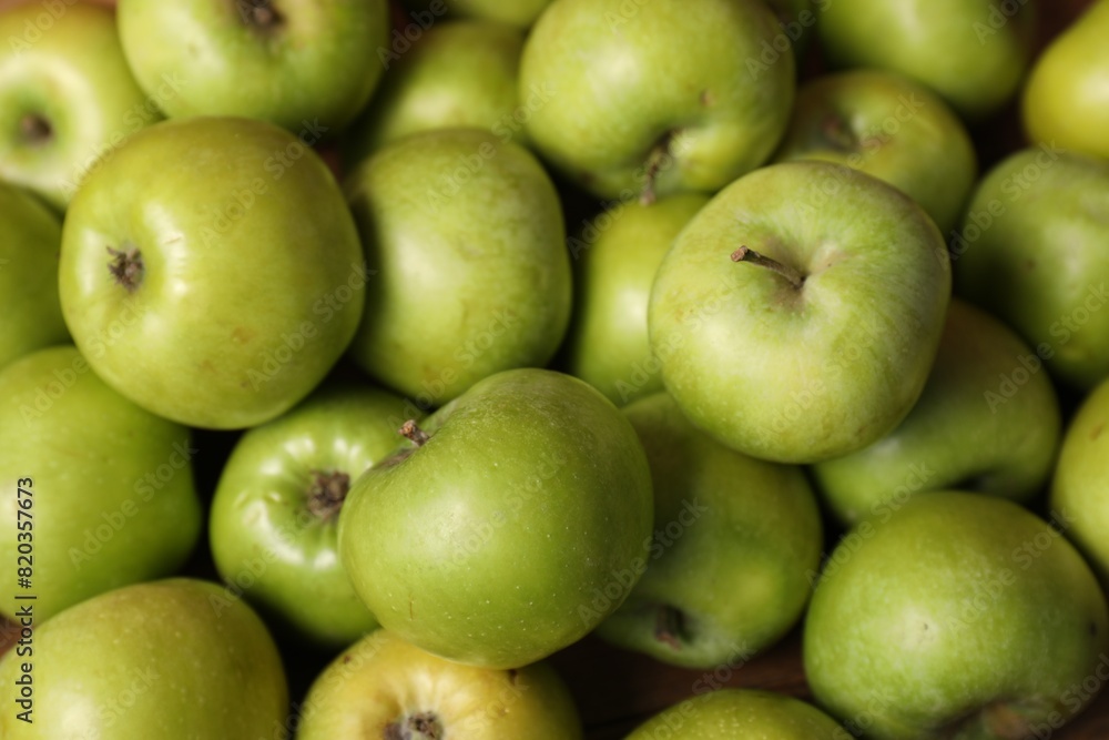 Fresh ripe green apples as background, closeup Fresh ripe green apples as background, closeup
