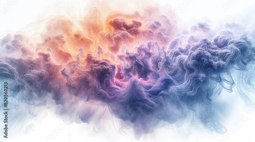 Abstract swirling nebula cloud patterns in vibrant colors Abstract swirling nebula cloud patterns in vibrant colors