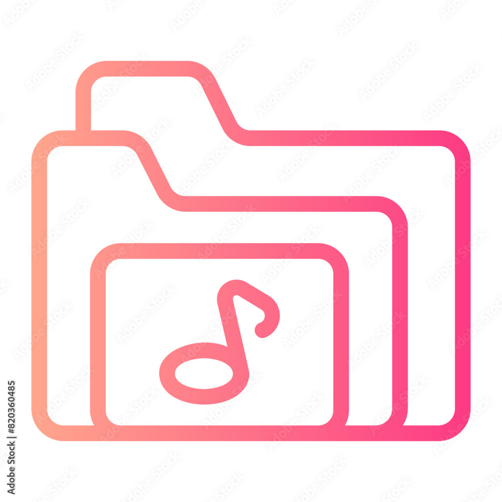 music folder gradient icon music folder gradient icon
