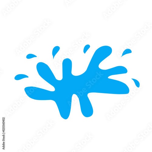 Blue water splash