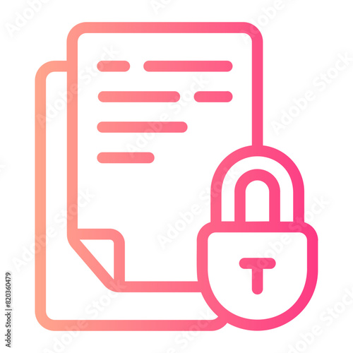 key lock gradient icon