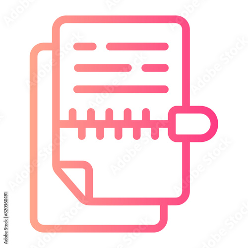 zip file gradient icon