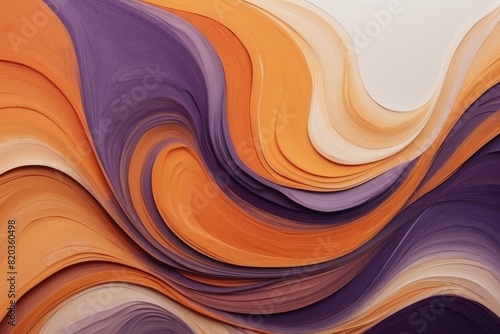 Beautiful background  shade from purple to orange  brush waves