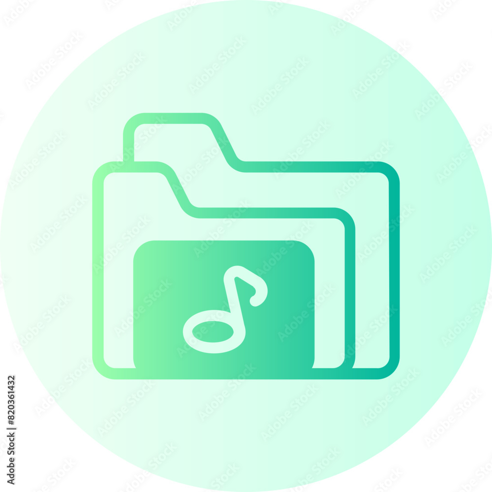 music folder gradient icon music folder gradient icon