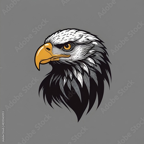 eagle head illustration, eagle logo design, eagle head logo