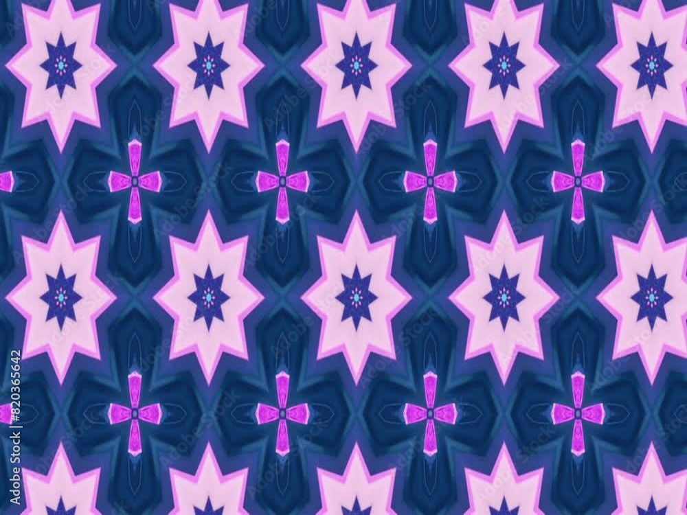 Abstract kaleidescope seamless pattern animation Abstract kaleidescope seamless pattern animation