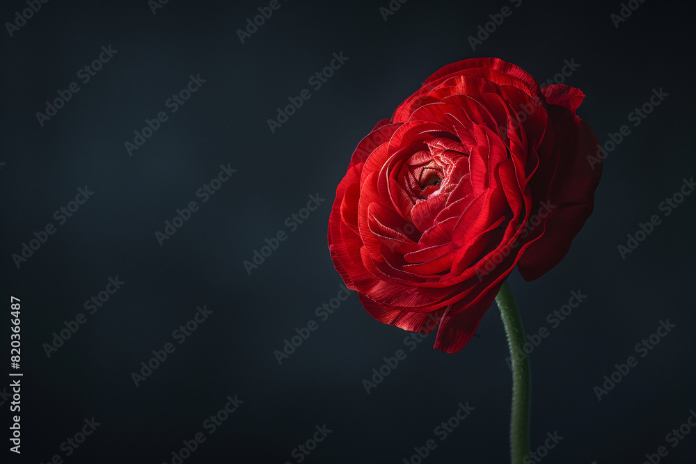 Close-up shot ranunculus flower background.